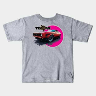 Texas Style Mustang Mach 1 Magenta Kids T-Shirt